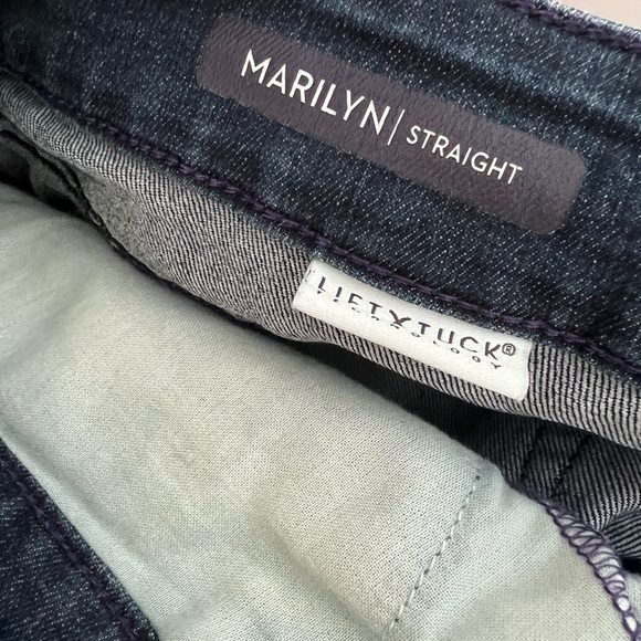 NYDJ Marilyn High Rise Dark Wash Straight Leg Jeans Sz 14 - Picture 5 of 7